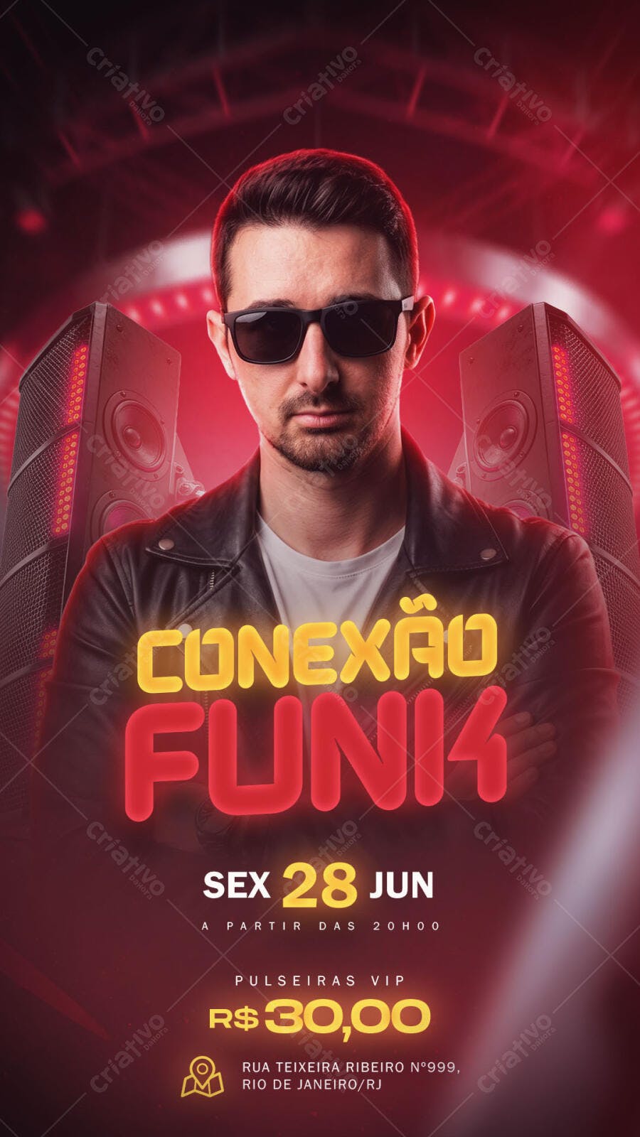 Story Instagram Conexão Funk Festa Junho PSD Editável