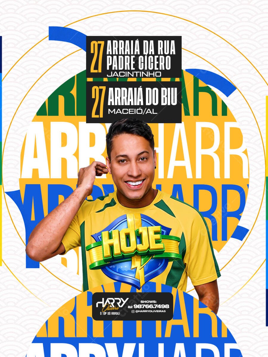 Flyer Festa Junina Arraial Forró PSD Editável
