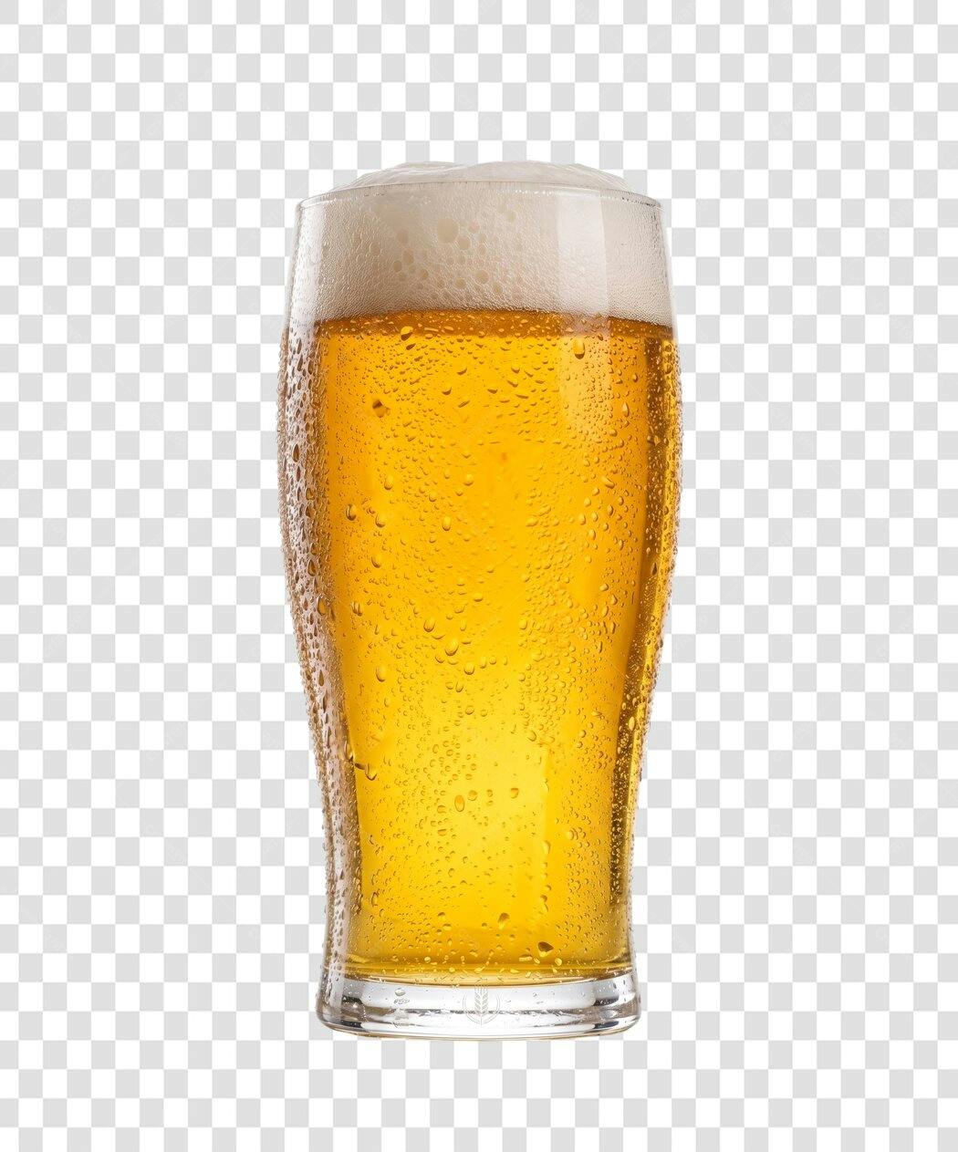 Foto Recortada Copo Cerveja Gelada Espuma PNG Fundo Transparente