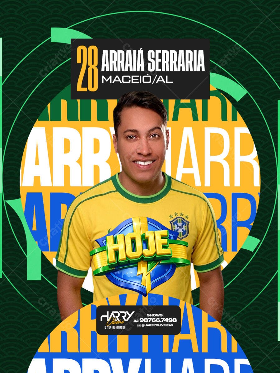 Post Instagram Arraiá Serraria Maceió PSD Editável