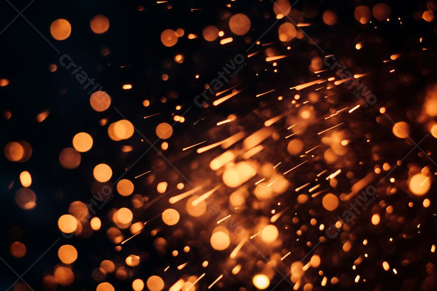 Foto Faíscas Brilhantes Fundo Escuro Efeito Bokeh Abstrato