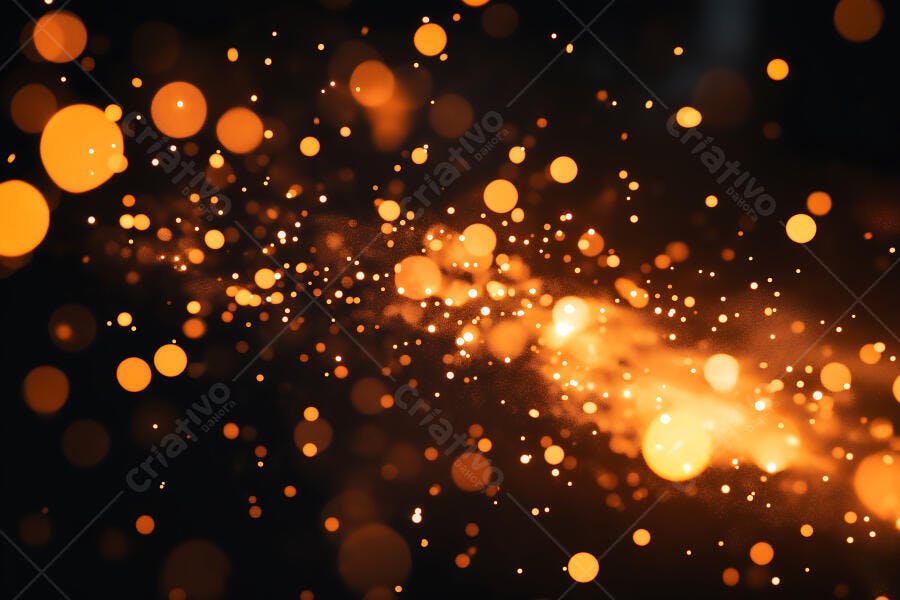 Foto Fundo Bokeh Dourado Abstrato Partículas Luz Brilhantes