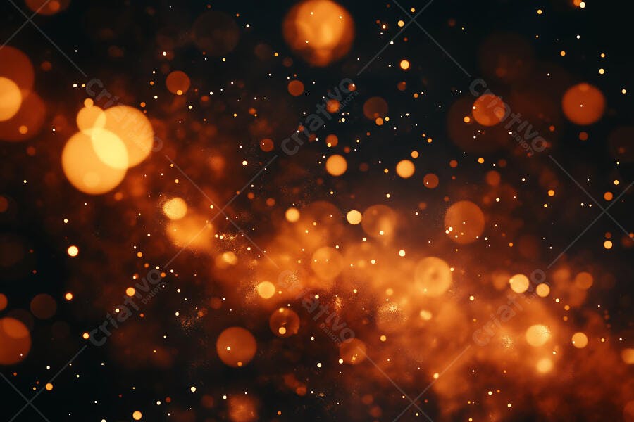 Foto Fundo Bokeh Dourado Brilhante Partículas Luz Escura