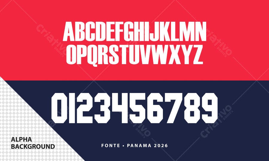Fonte Esportiva Panamá 2026 PSD Editável