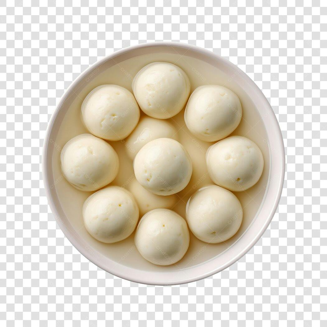 Foto Recortada Doces Rasgulla Indianos PNG Fundo Transparente