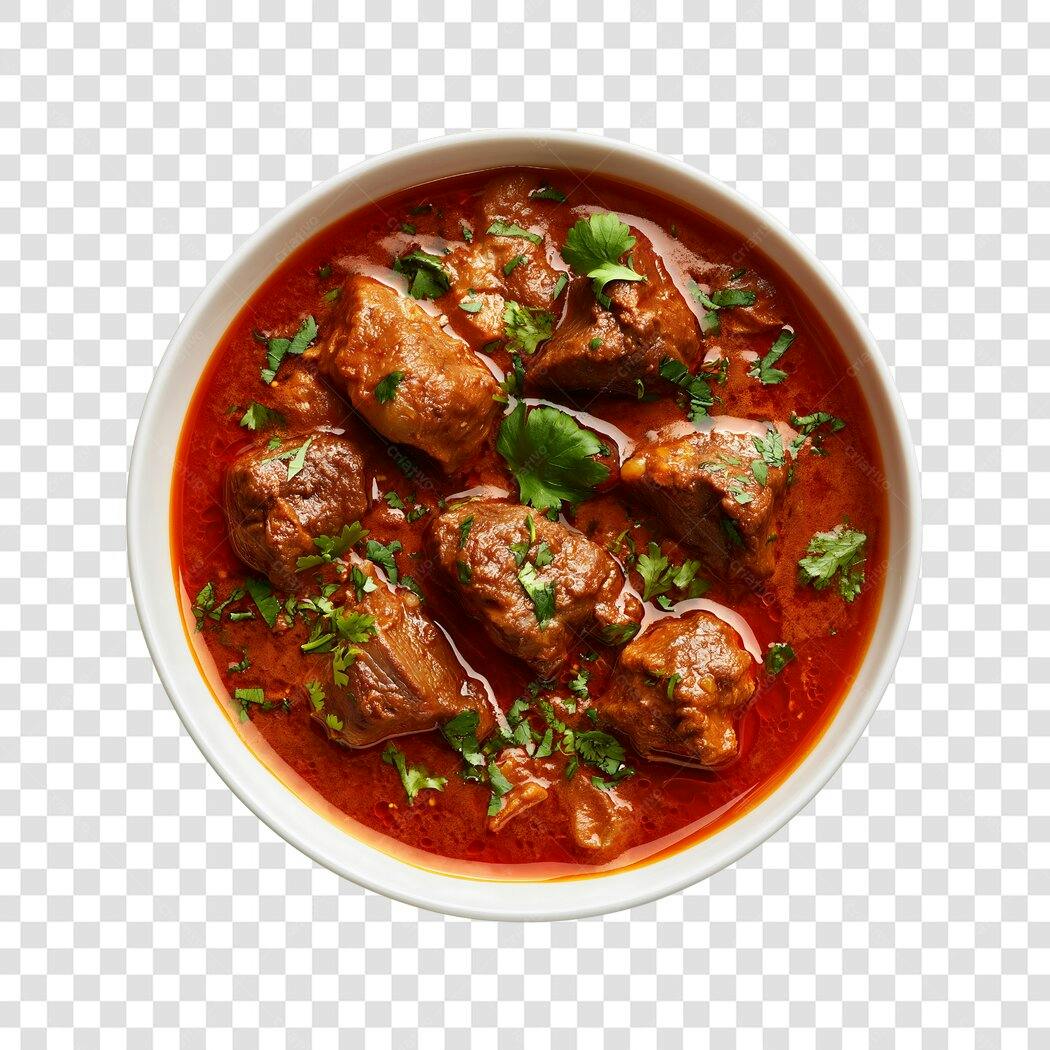 Foto Recortada Ensopado Carne Molho Vermelho PNG Fundo Transparente