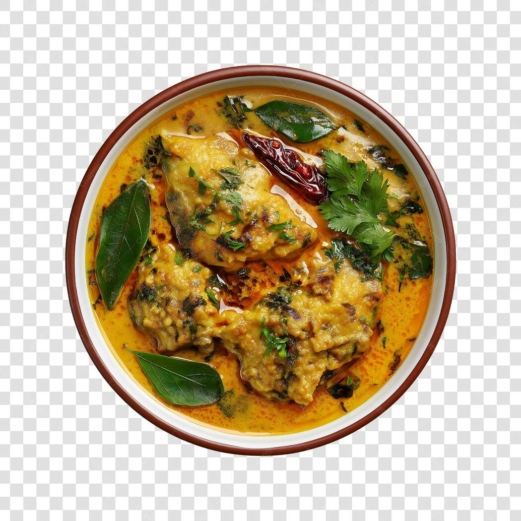 Foto Recortada Frango Curry Indiano PNG Fundo Transparente