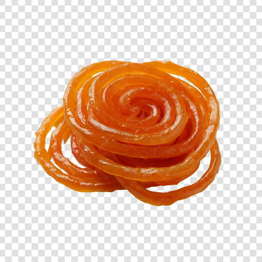 Foto Recortada Jalebi Doce Indiano Laranja PNG Fundo Transparente