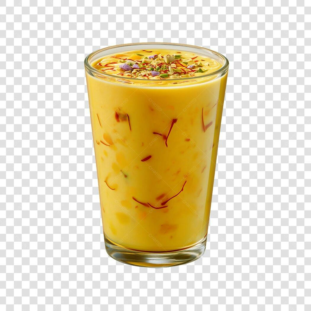 Foto Recortada Lassi de Manga Bebida Indiana PNG Fundo Transparente