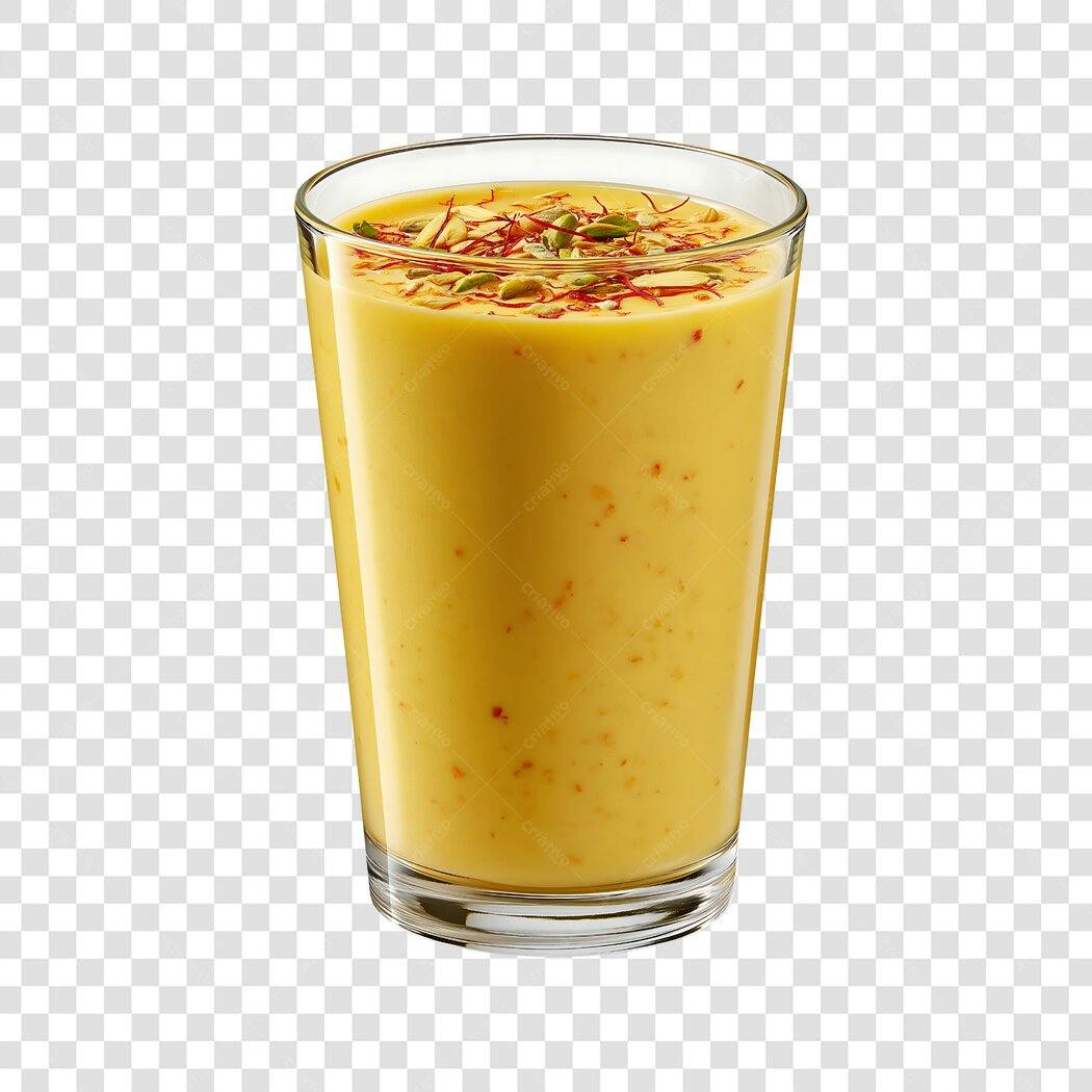 Foto Recortada Suco Manga Lassi Indiano PNG Fundo Transparente