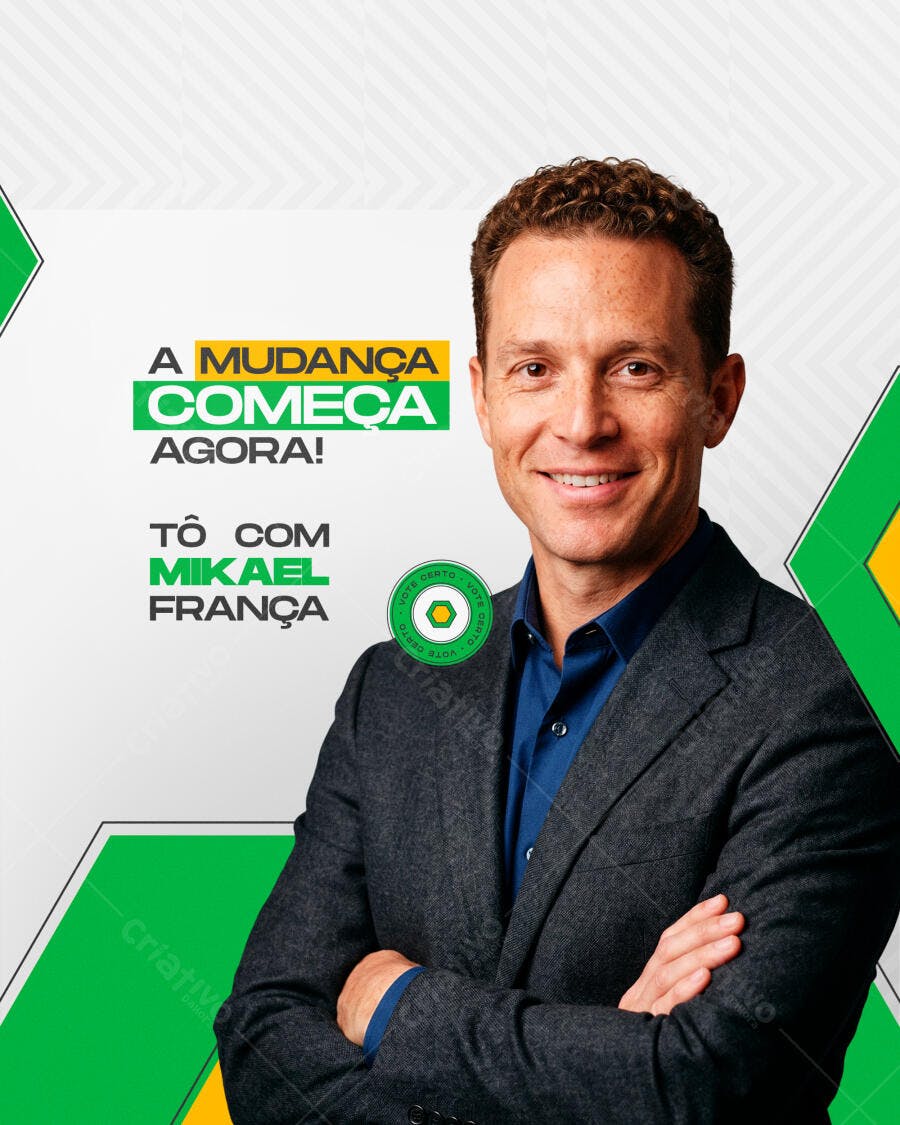 Campanha Eleitoral Política Eleição Deputado Prefeito Vereador Flyer PSD Editável