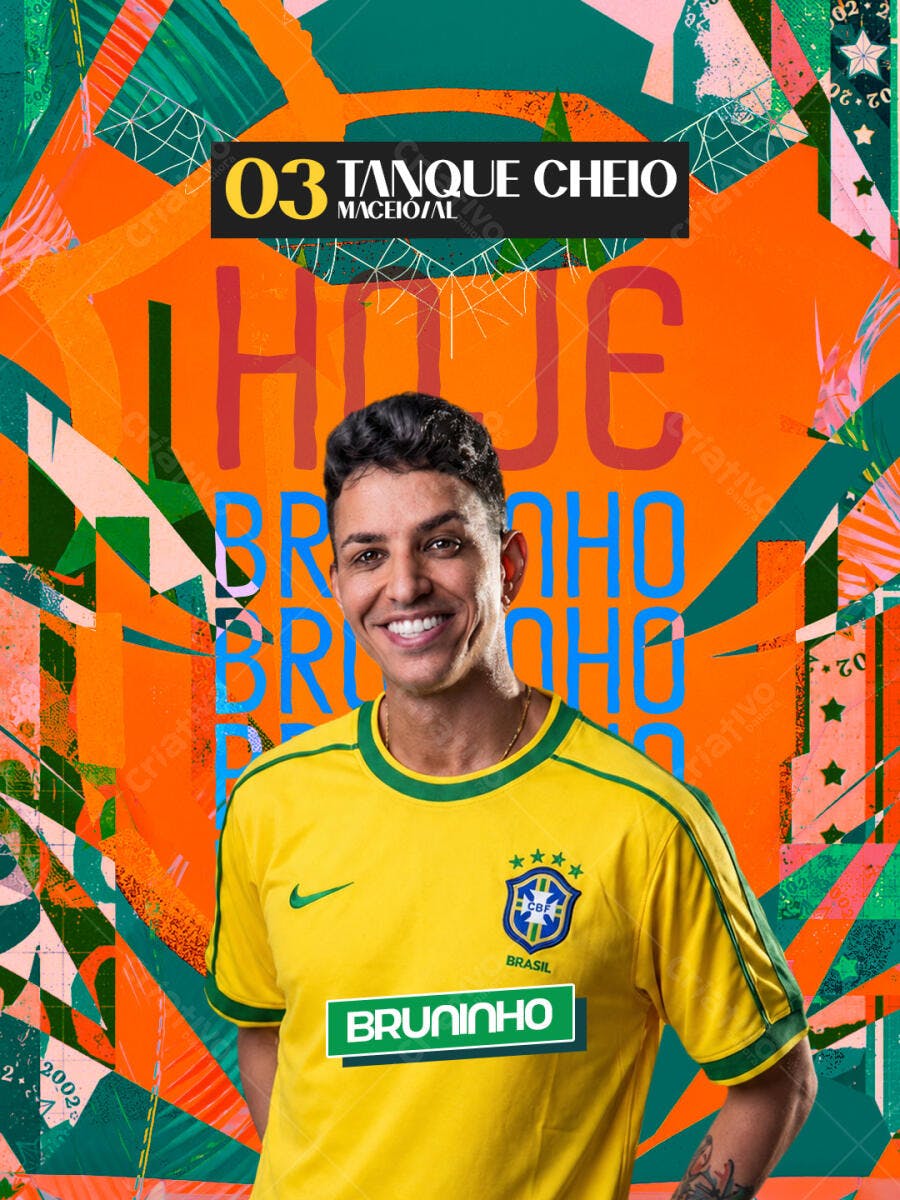 Flyer Festa Junina São João Arraial PSD Editável
