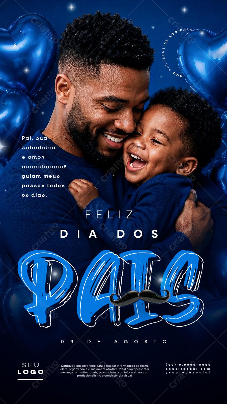 Post Dia dos Pais Agosto PSD Editável