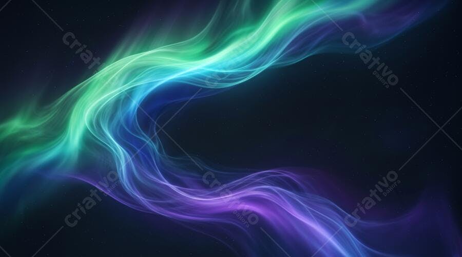 Textura Abstrata Fumaça Neon Ondulada para Fundo Digital