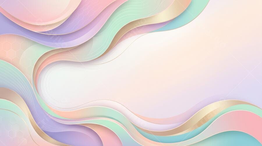 Textura Abstrata Ondas Pastel Dourado para Fundo e Web Design