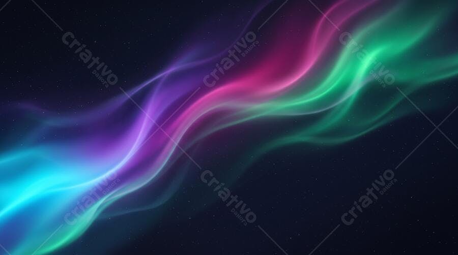 Textura Aurora Boreal Fluida Abstrata Colorida para Fundo