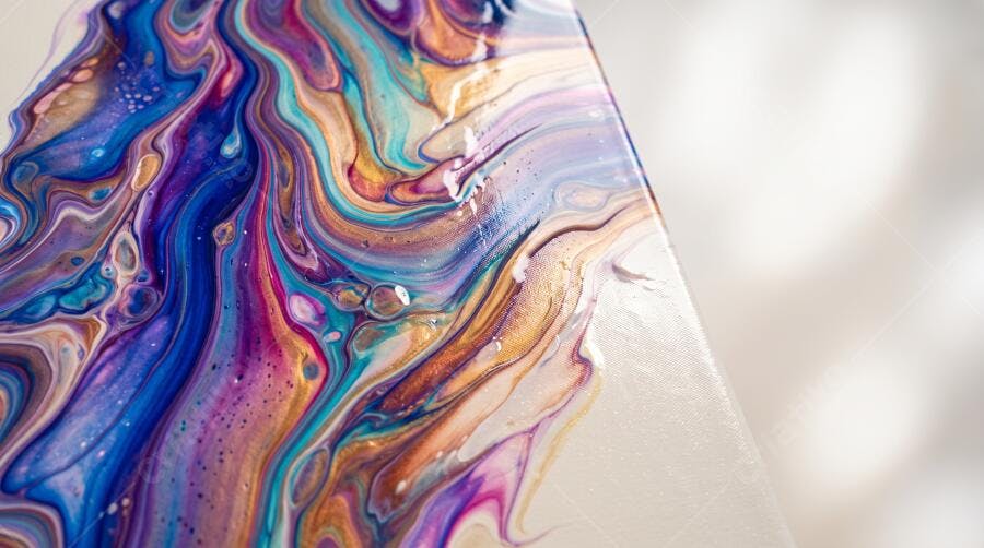 Textura Fluida Abstrata Colorida Brilhante para Fundo Digital