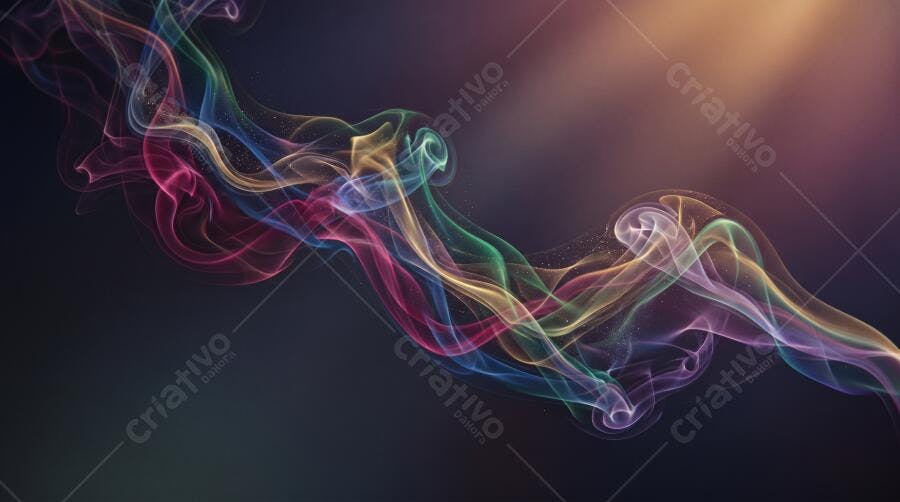 Textura Fumaça Colorida Abstrata para Fundo Digital