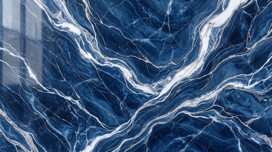 Textura Mármore Azul Marinho Polido Seamless para Fundo