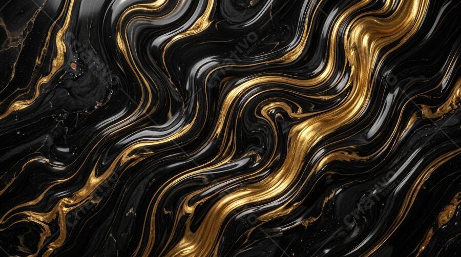 Textura Mármore Preto Dourado Abstrato Brilhante Seamless para Fundo
