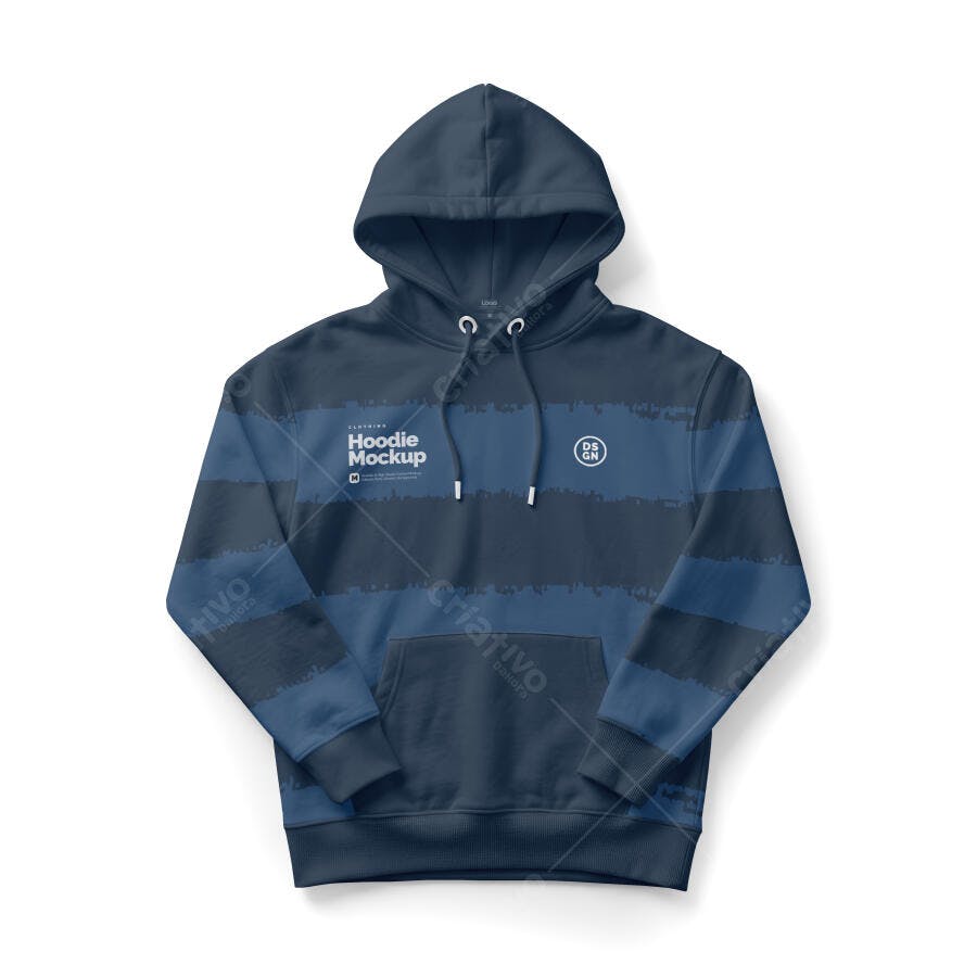 Mockup Hoodie Moletom Masculino Feminino Frente Fundo Branco Editável