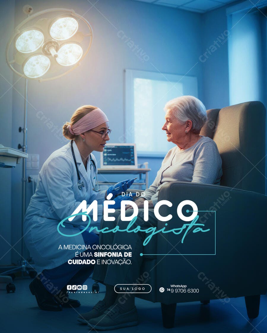 Post Instagram Dia do Médico Oncologista PSD Editável