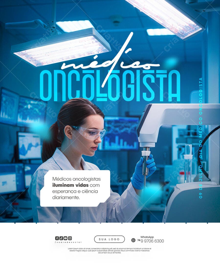 Post Instagram Dia do Médico Oncologista PSD Editável