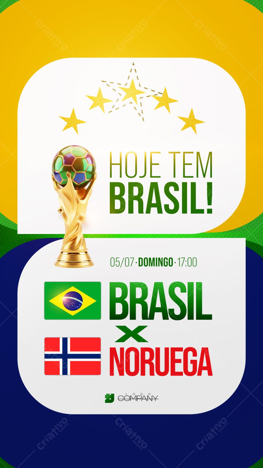 Story Brasil Jogo Futebol Copa PSD Editável