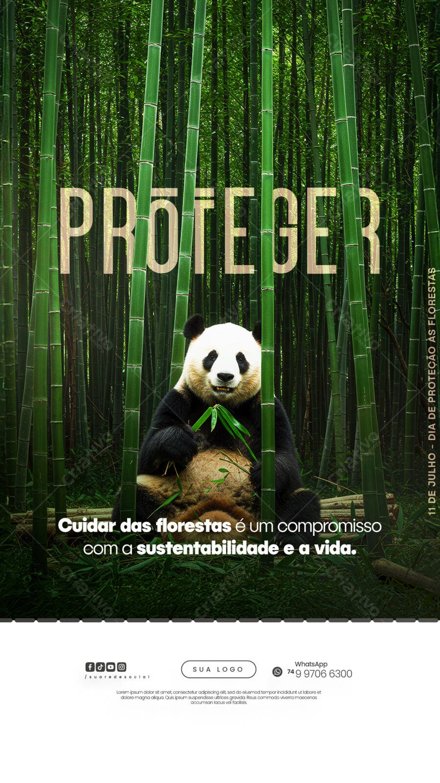 Story Dia da Proteção às Florestas Sustentabilidade PSD Editável