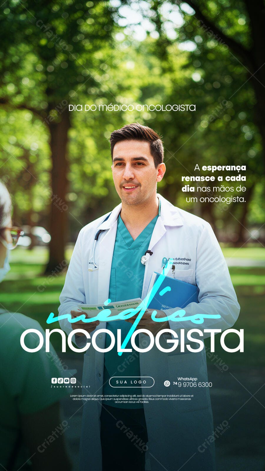 Story Dia do Médico Oncologista Clínica Médica PSD Editável