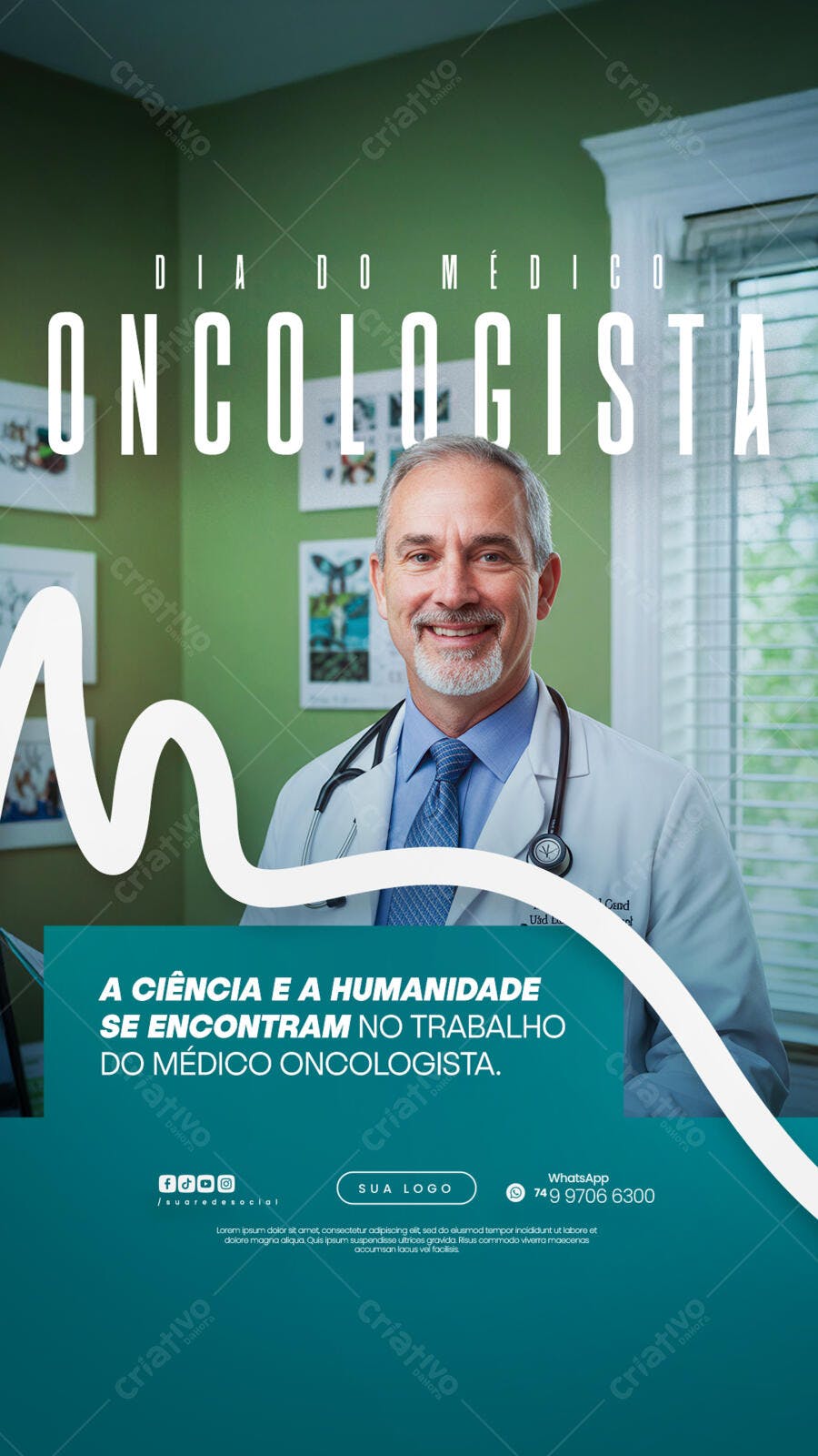 Story Dia do Médico Oncologista Clínica Médica PSD Editável