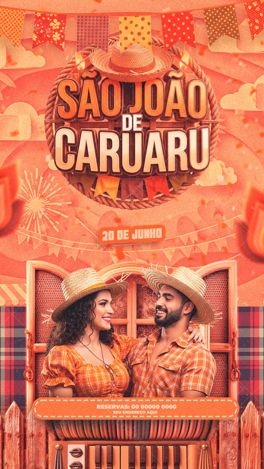 Story Instagram São João de Caruaru Junho PSD Editável