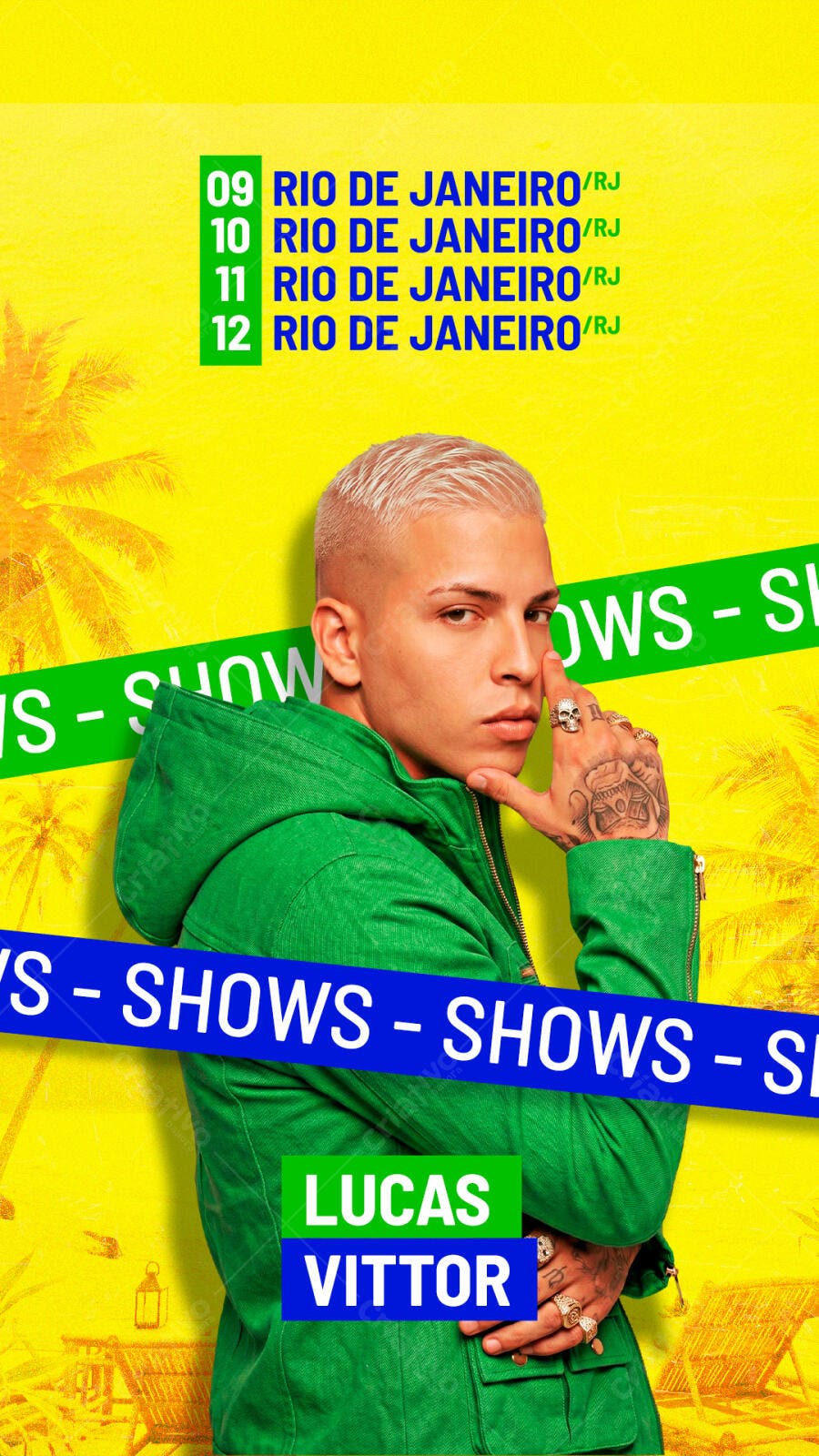 Story Instagram Shows Lucas Vittor Rio de Janeiro PSD Editável