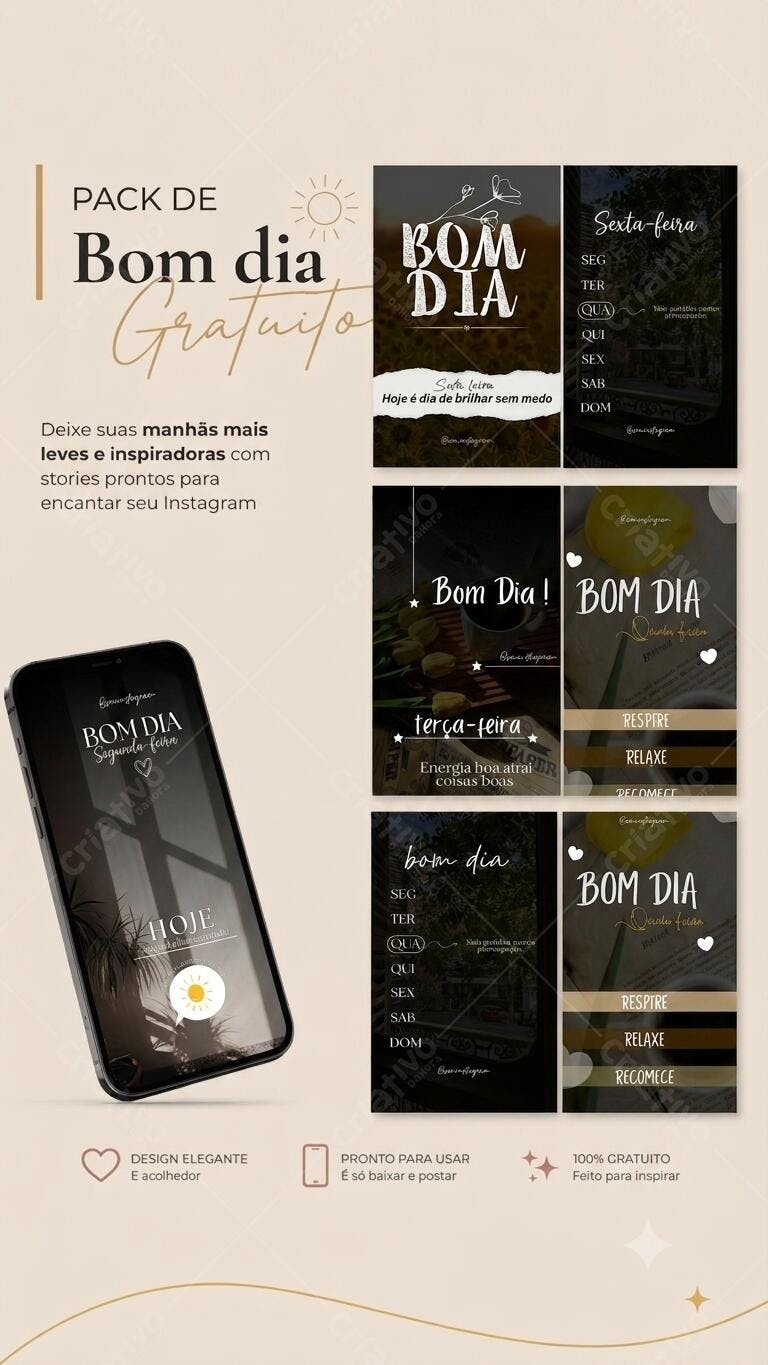 Template Canva Story Instagram Bom Dia Inspirador Editável