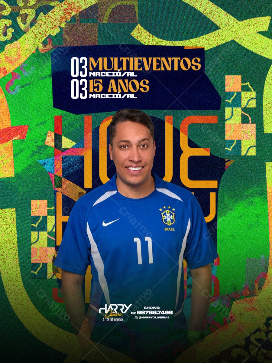 Flyer Multieventos Festa Junina Arraial PSD Editável