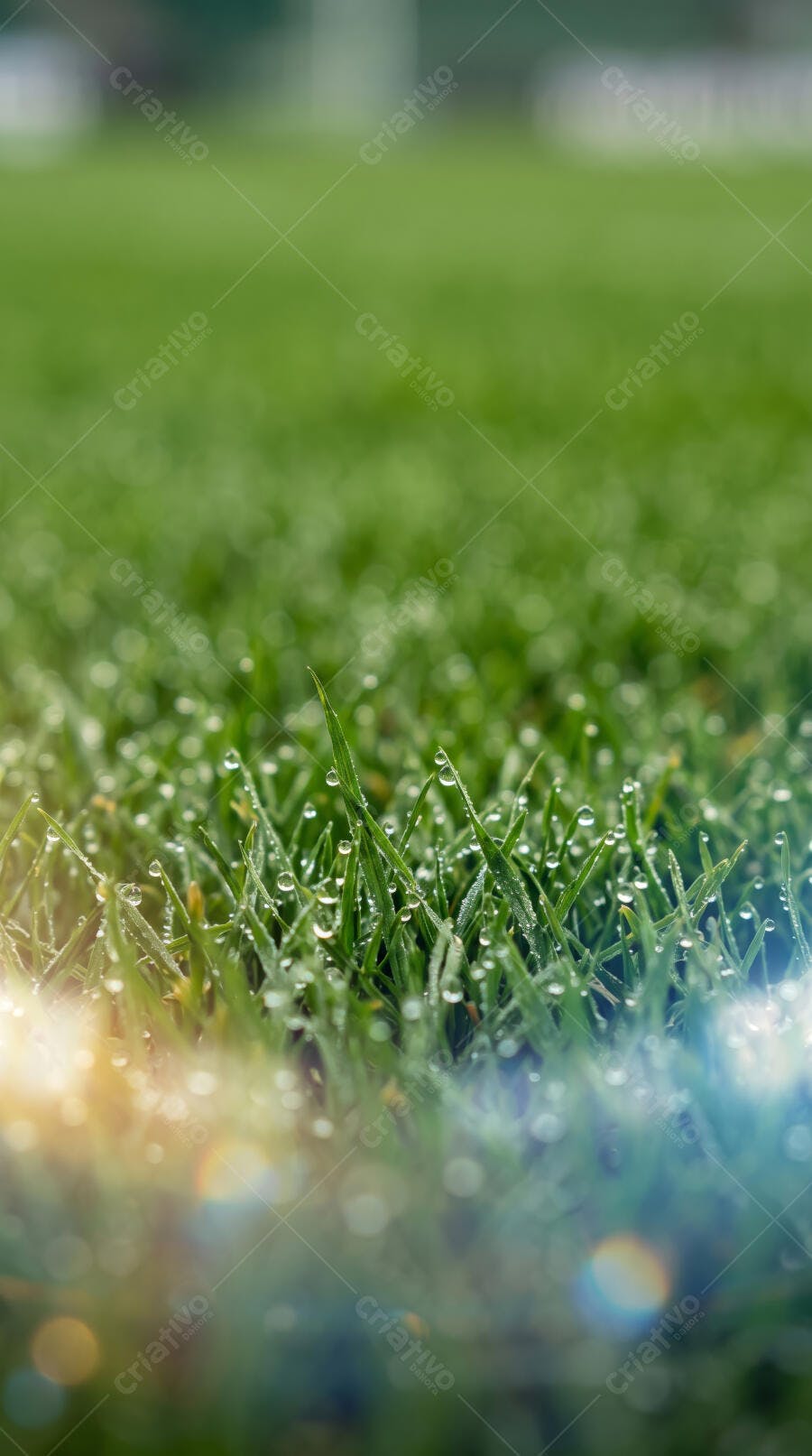 Foto Grama Verde Orvalho Gotas de Água Manhã Fresca