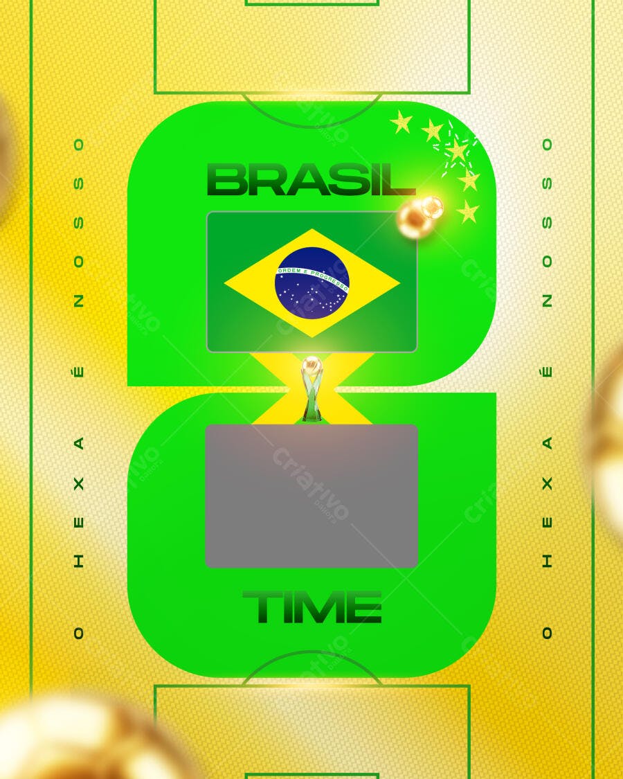 Post Brasil Copa do Mundo Futebol PSD Editável