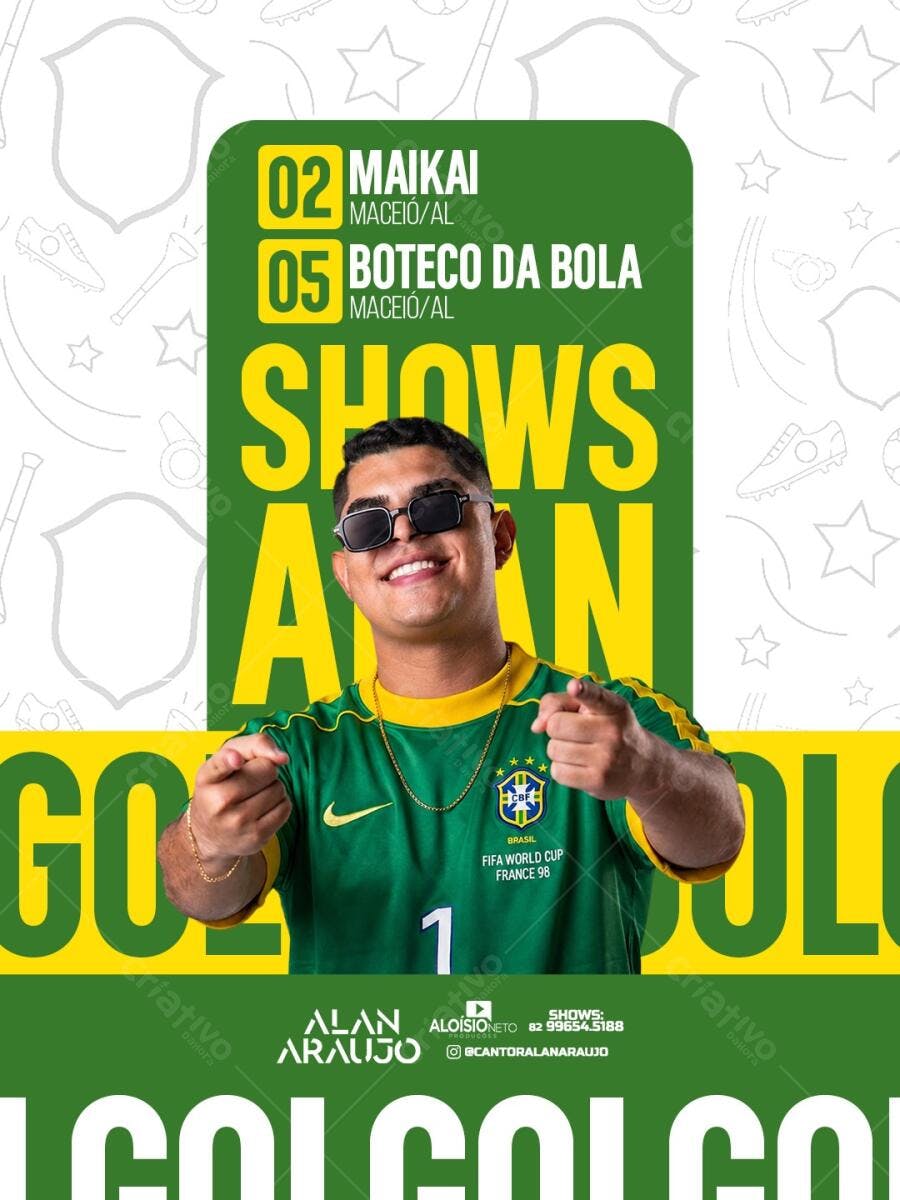 Post Instagram Shows Futebol Copa PSD Editável