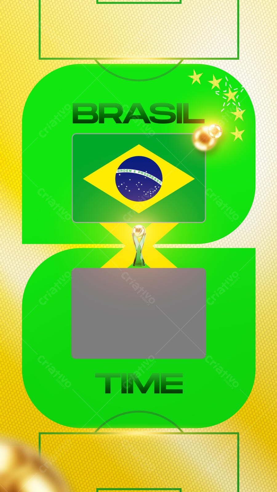 Story Copa do Mundo Brasil Futebol PSD Editável