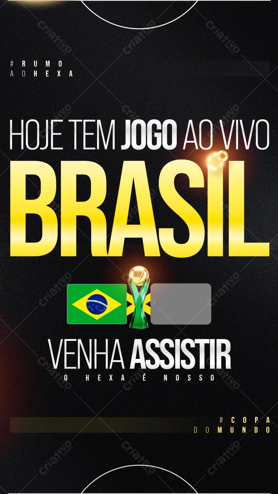 Story Copa do Mundo Brasil Jogo Ao Vivo PSD Editável