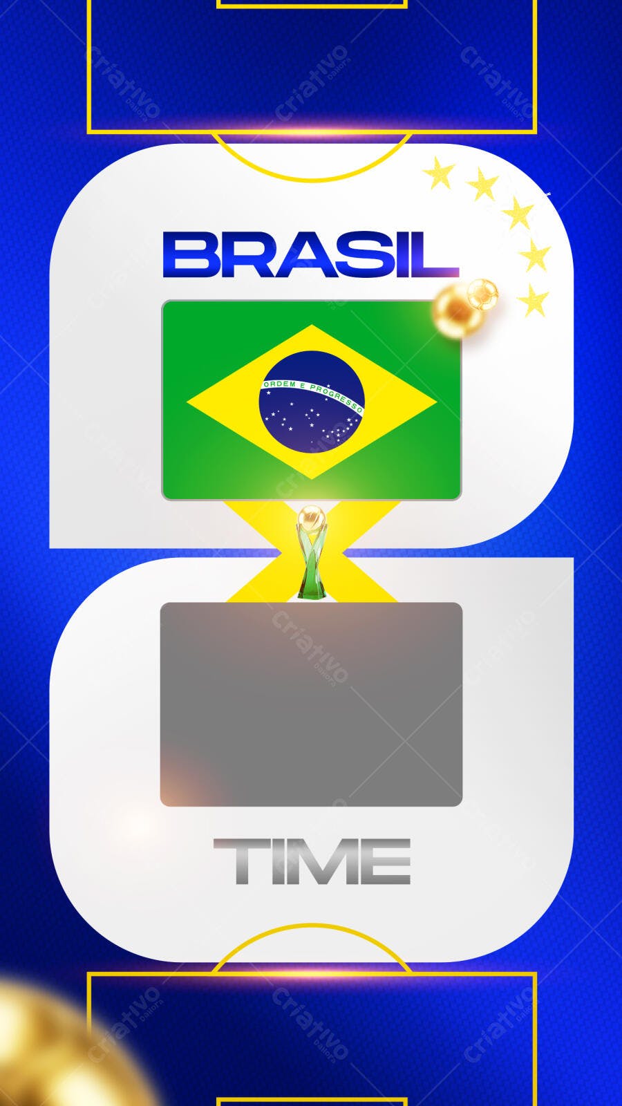 Story Instagram Copa do Mundo Brasil PSD Editável