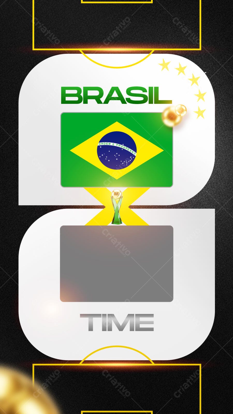 Story Instagram Copa do Mundo Brasil PSD Editável