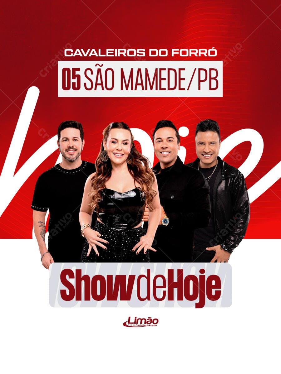 Flyer Show Cavaleiros do Forró Evento Musical PSD Editável