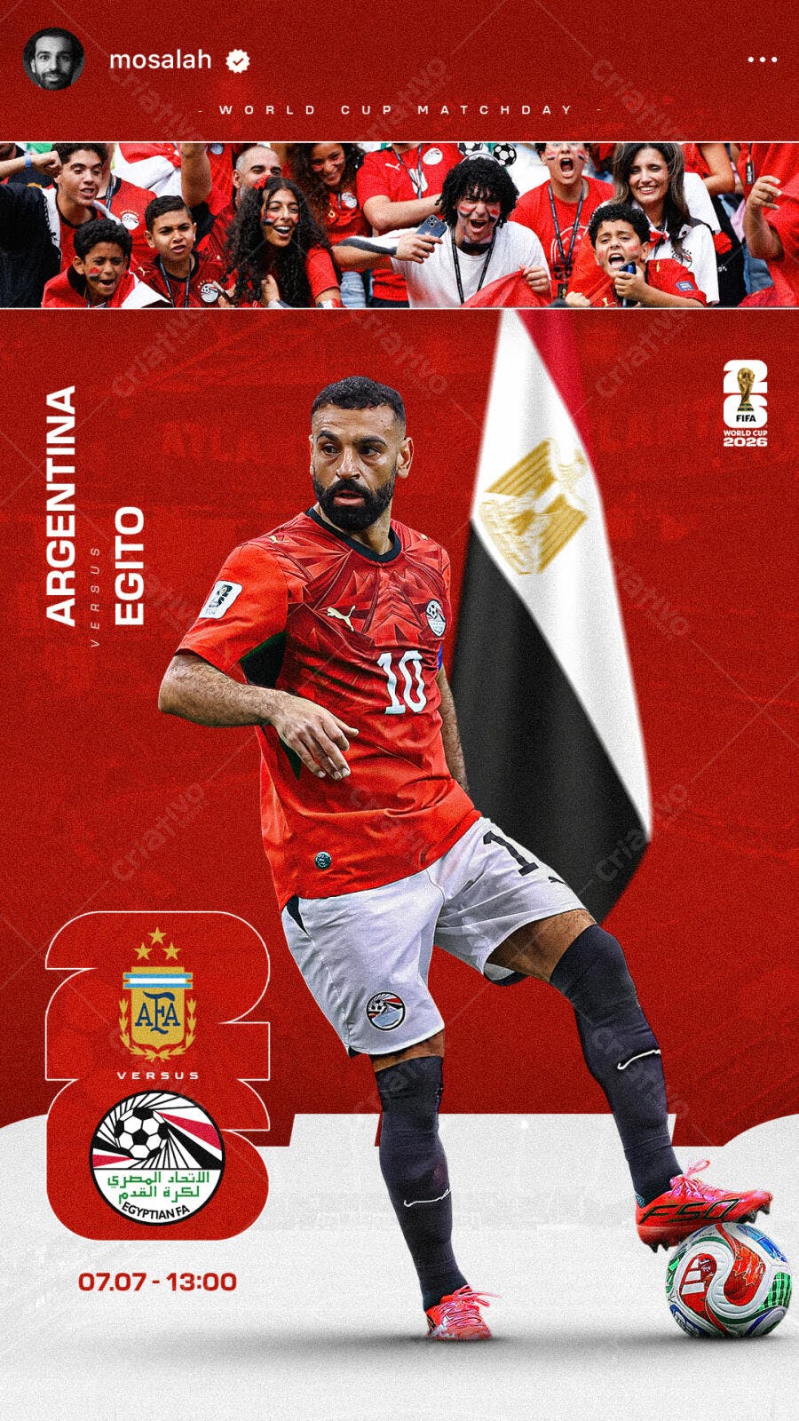 Post Instagram Copa do Mundo Futebol PSD Editável