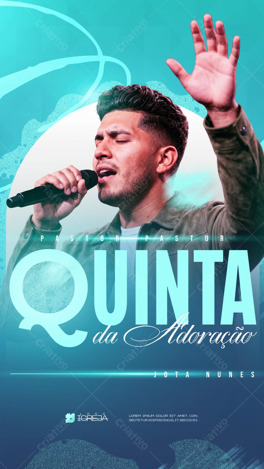 Post Instagram Quinta da Adoração Igreja PSD Editável