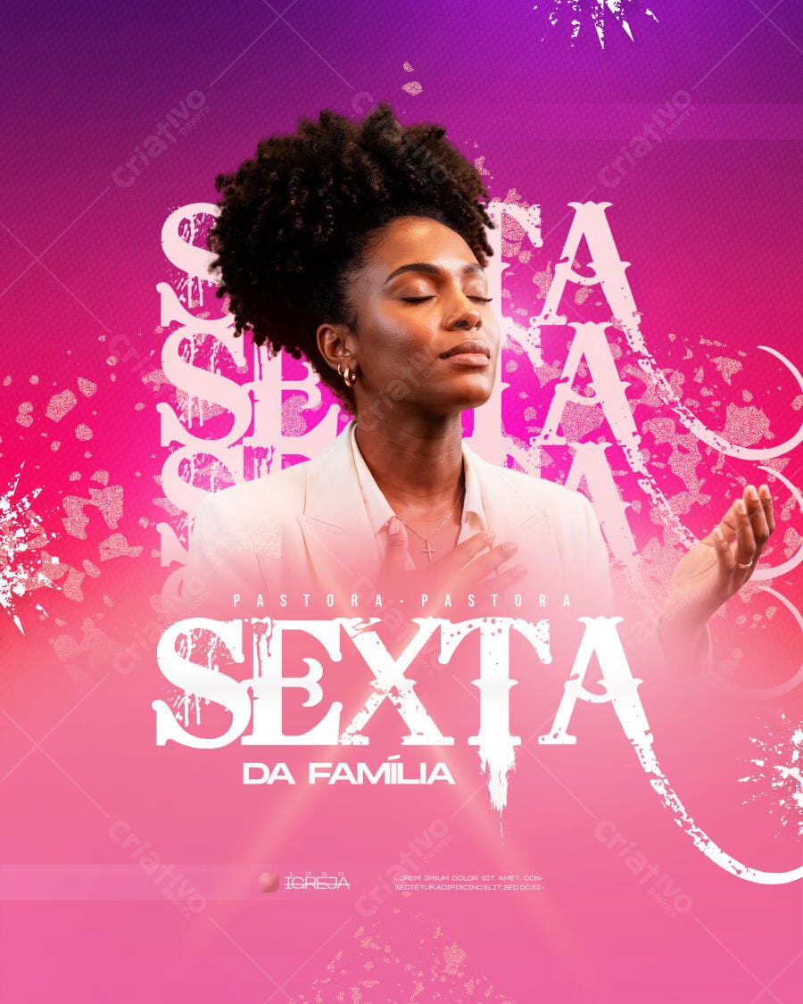 Post Instagram Sexta da Família Igreja PSD Editável