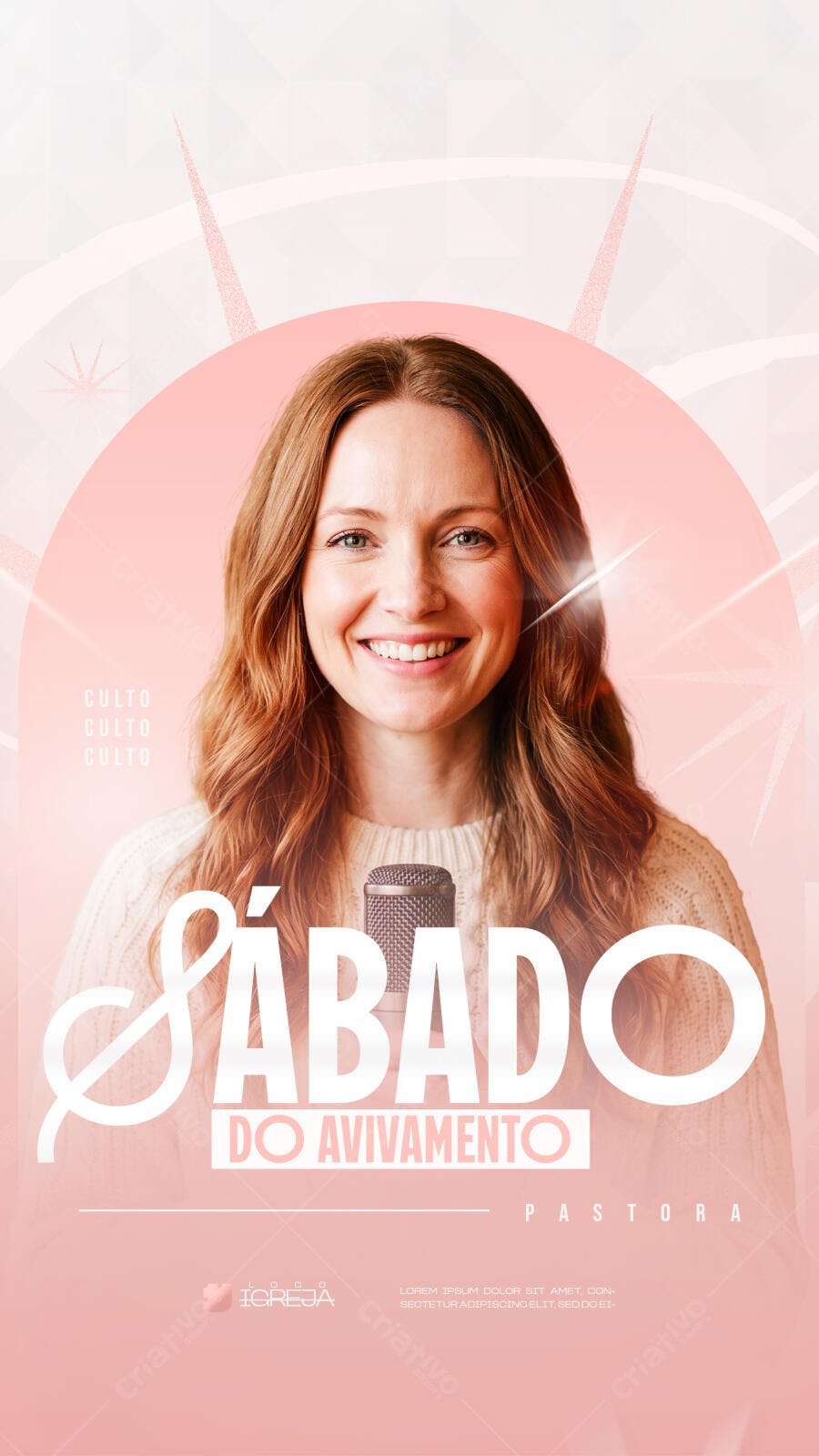 Story Culto Sábado do Avivamento Igreja PSD Editável