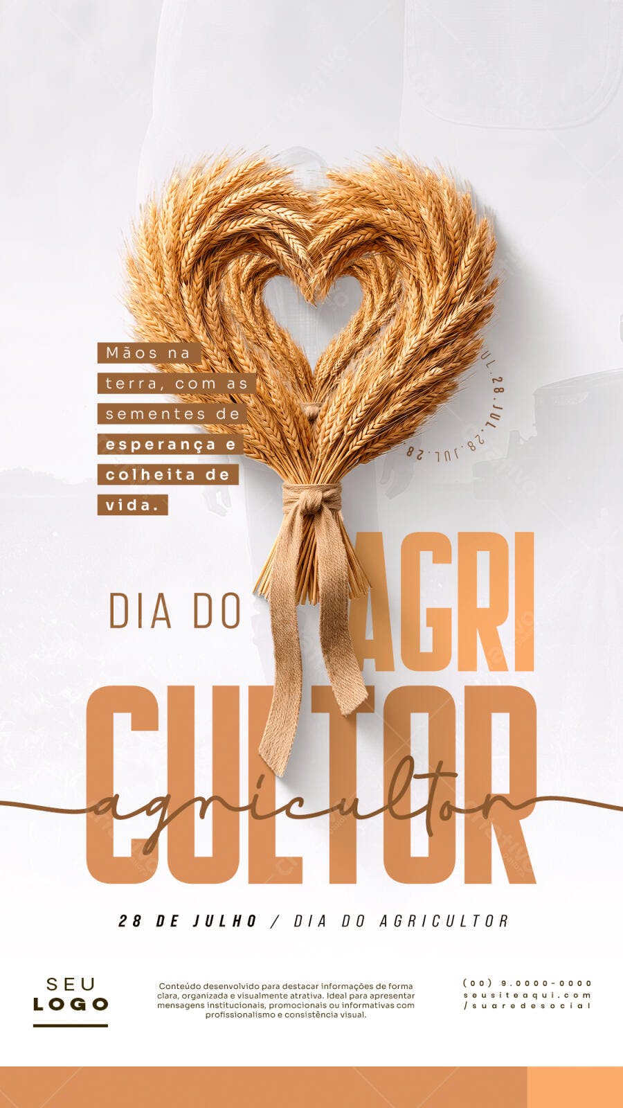 Story Dia do Agricultor 28 de Julho PSD Editável