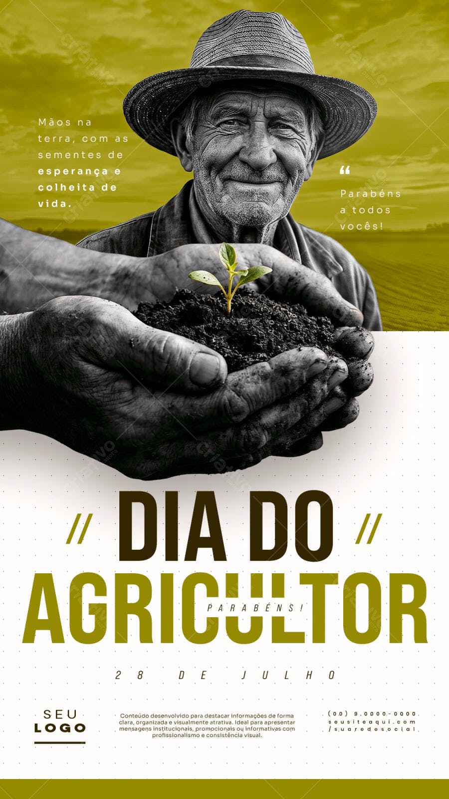 Story Dia do Agricultor Julho PSD Editável