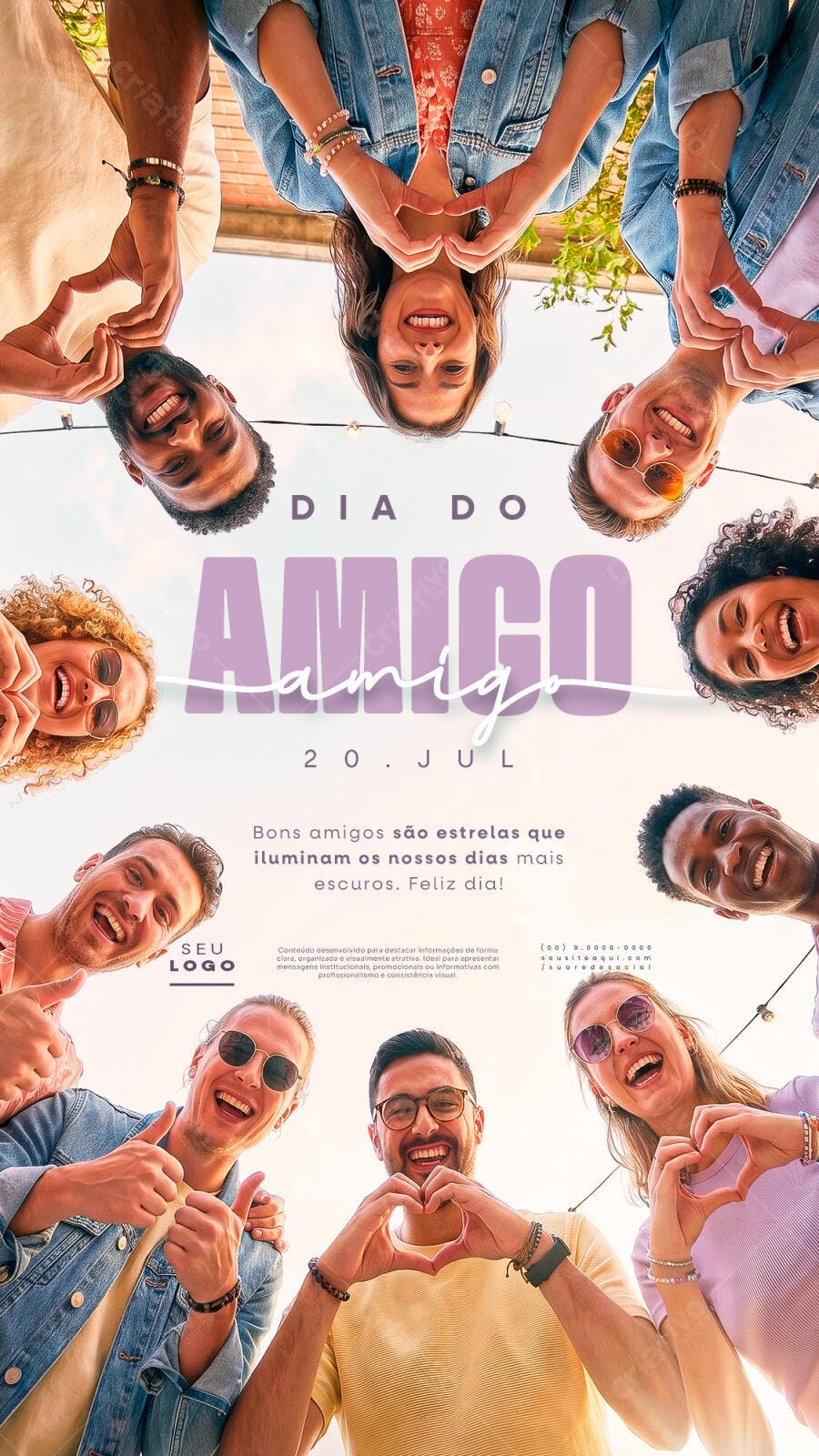 Story Dia do Amigo 20 de Julho PSD Editável